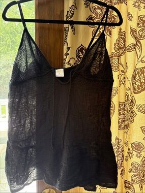 Xhilaration gauze black tank top.